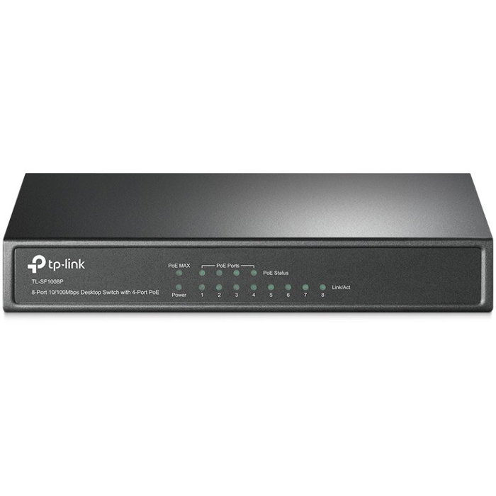 TP-Link TL-SF1008P Switch de 8 puertos con 4 puertos PoE Fast Ethernet TP-Link TL-SF1008P Switch de 8 puertos con 4 puertos PoE Fast Ethernet
